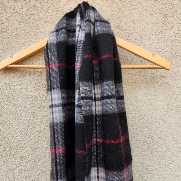 Joseph & Feiss Scarf Blue Plaid 100% Wool Tartan Neck Warmer 60 x 11 - Picture 2 of 7